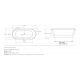 Dimension Baignoire Aquaprestige Tenby Liquid Metal