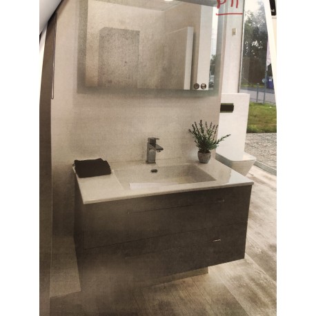 Sanijura Halo 90cm gris beton + miroir