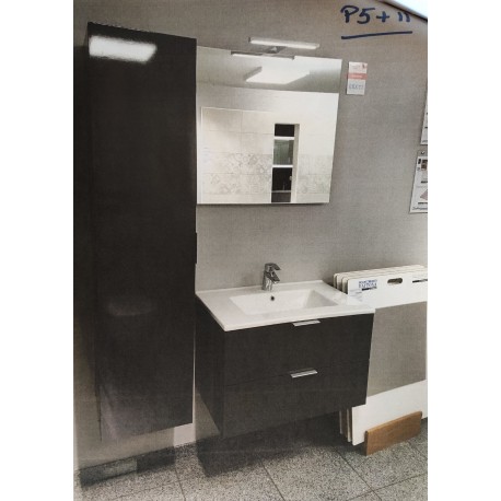 Sanijura Pix'l 70cm + colonne anthracite brillant